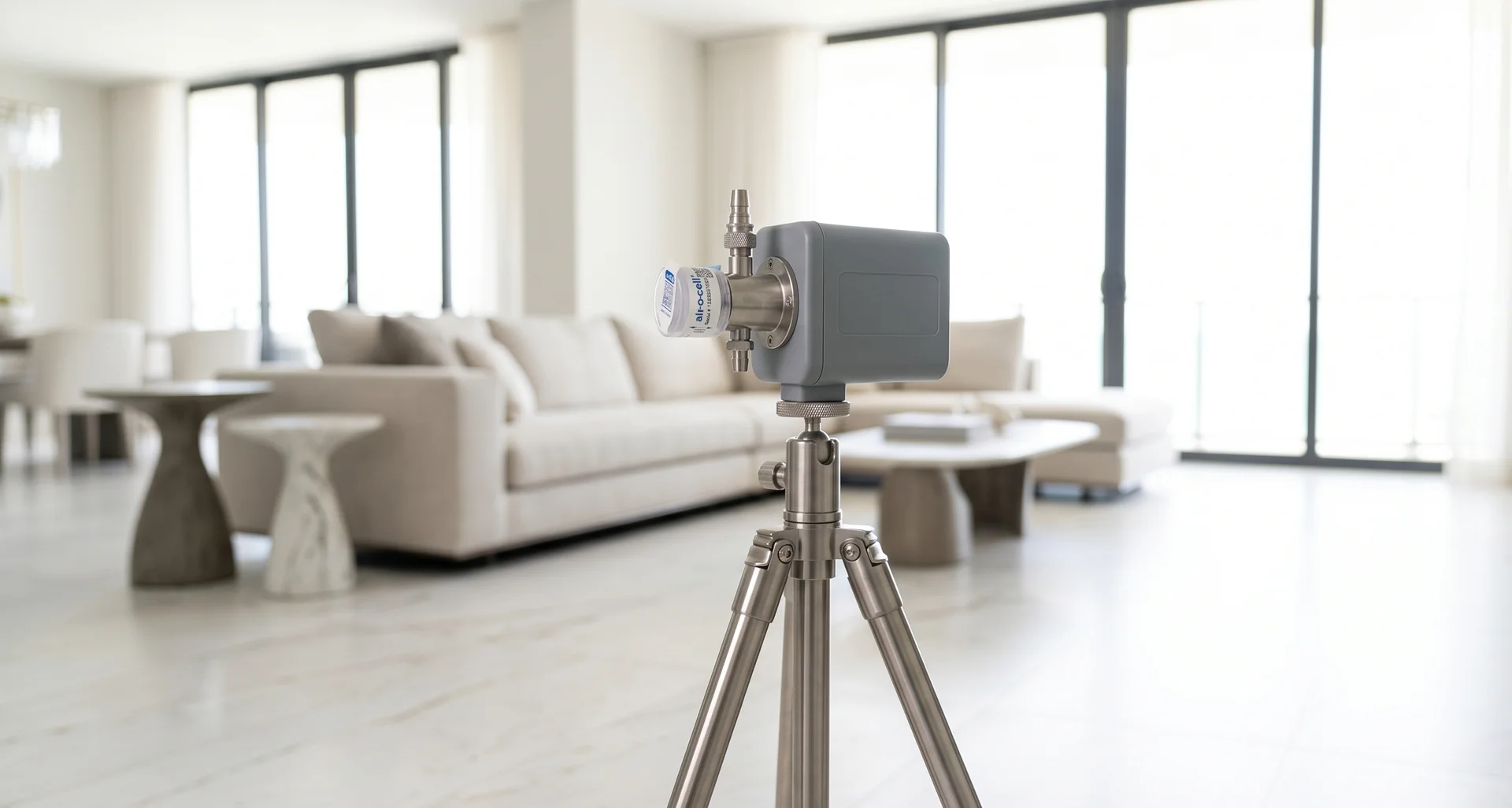 Air-O-Cell air quality sampling equipment in South Florida home